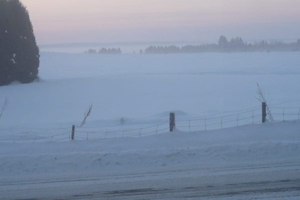 Champ en hiver - La Vieille Maison de Xavier